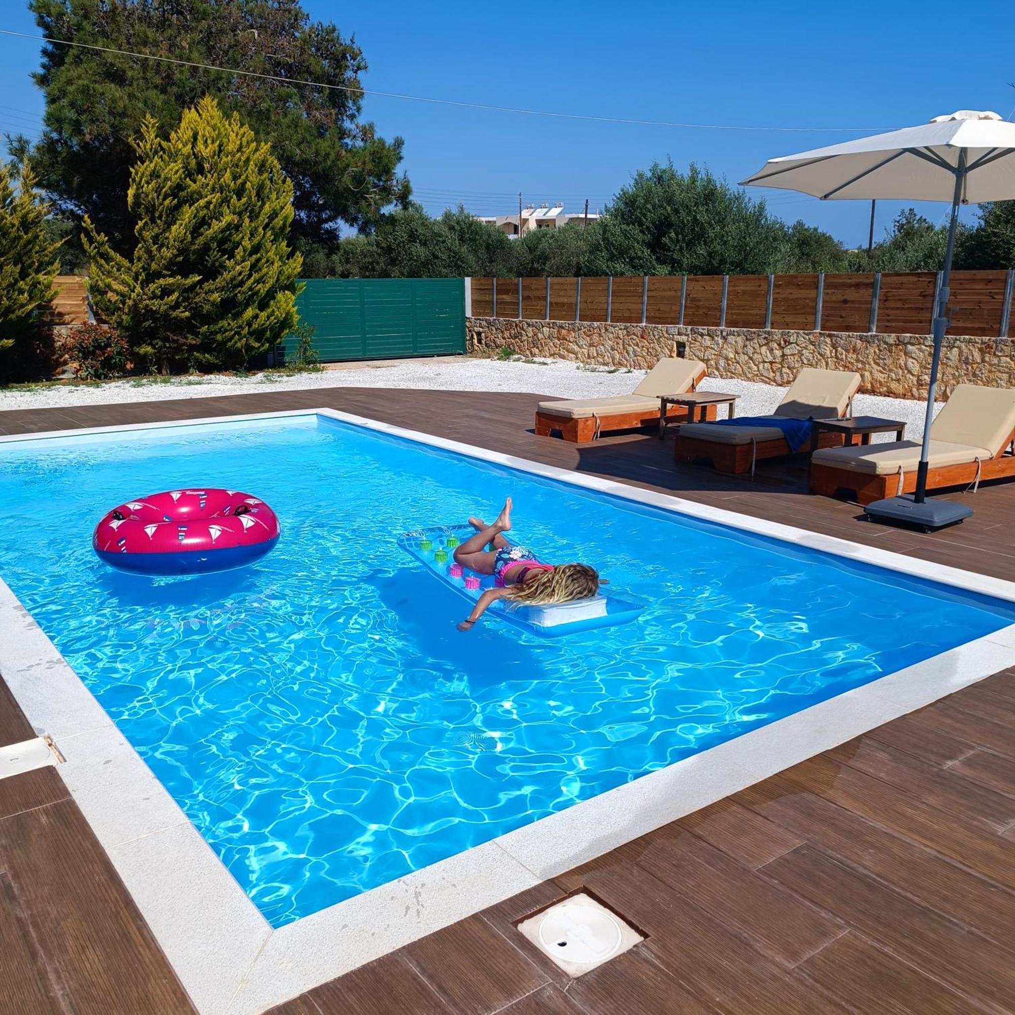Drosoula Villa 3Bdr Private Swimming Pool Chorafakia Bagian luar foto